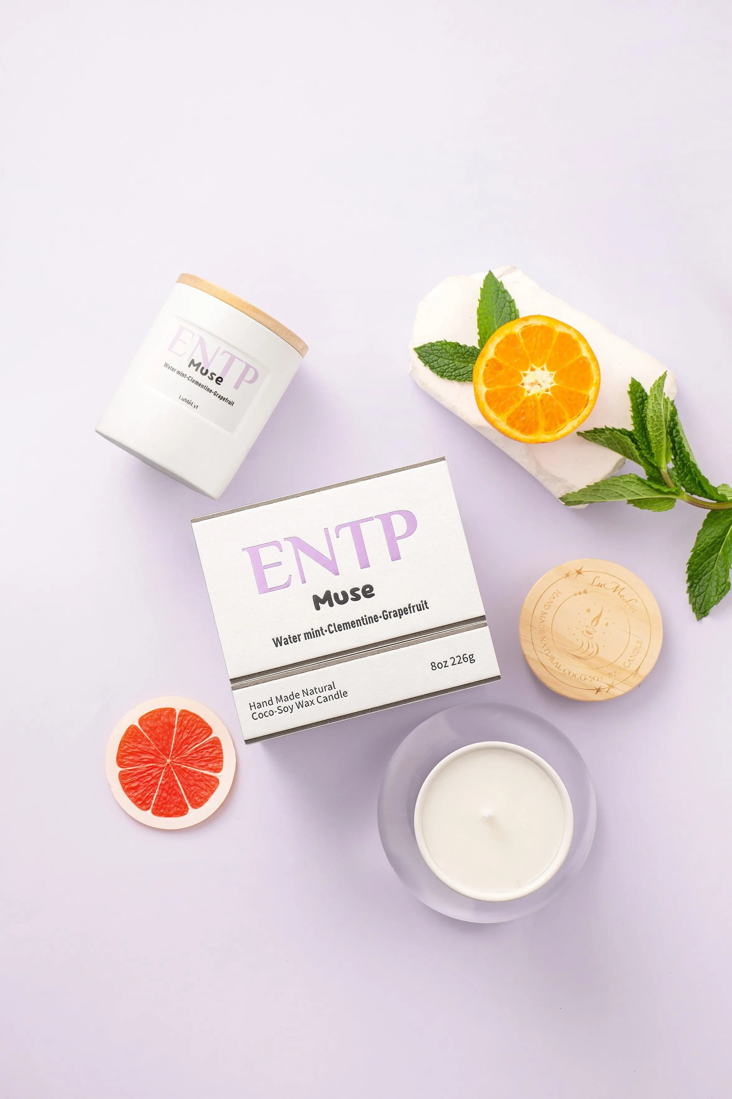 ENTP scented candle – coconut soy wax, MBTI personality gift