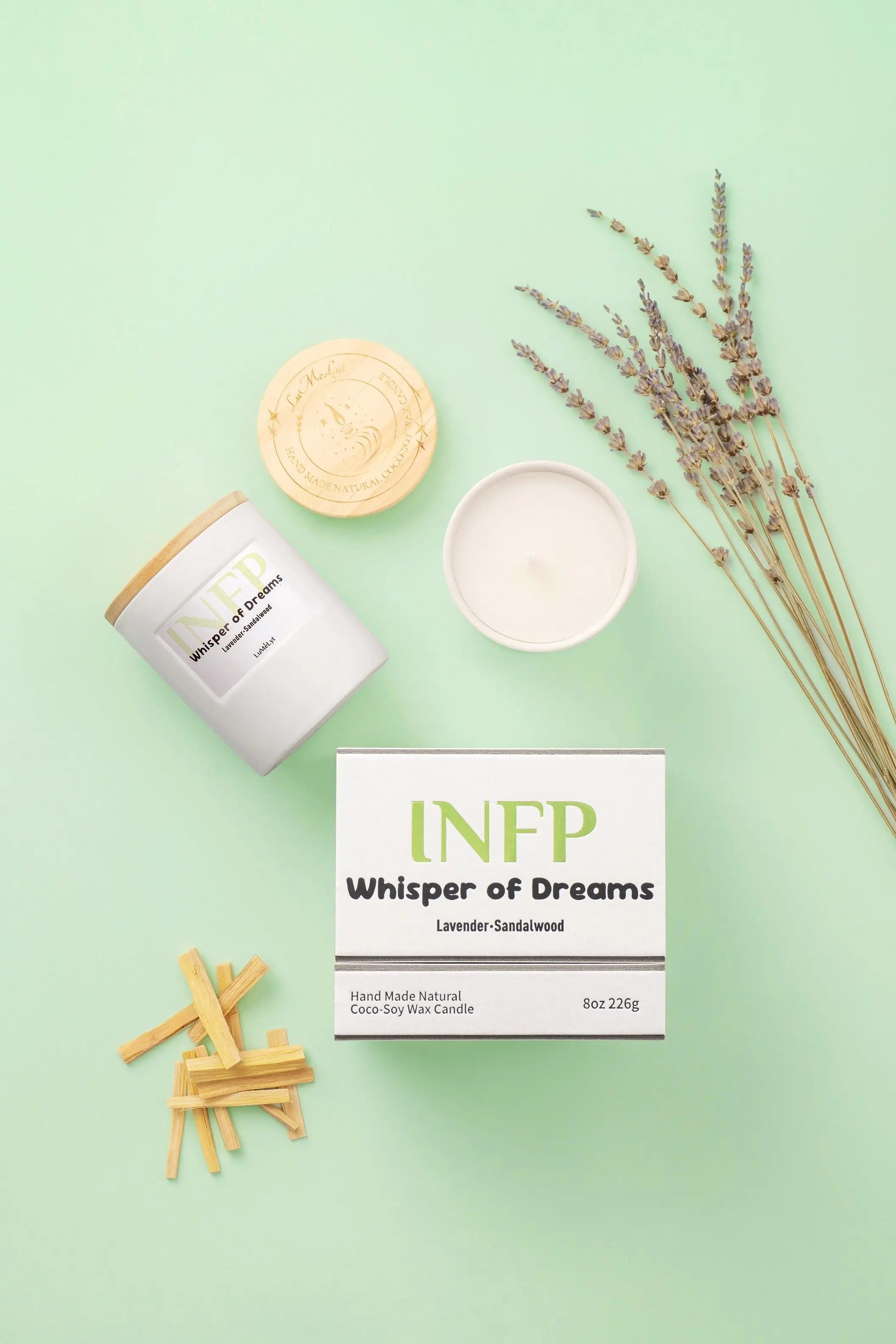 INFP scented candle – coconut soy wax, MBTI personality gift
