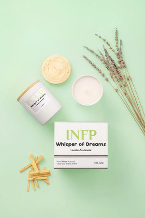 INFP scented candle – coconut soy wax, MBTI personality gift