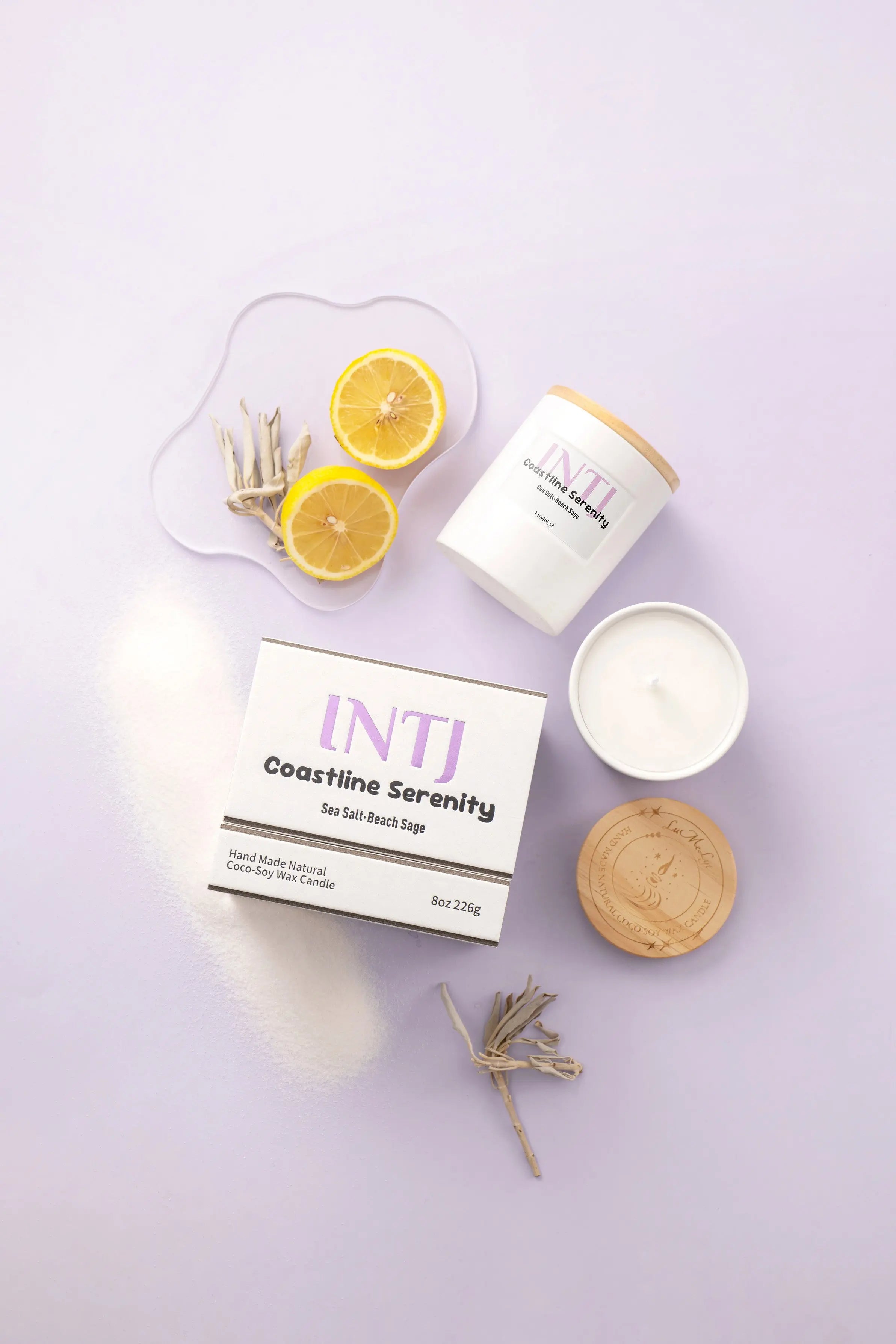INTJ scented candle – coconut soy wax, MBTI personality gift