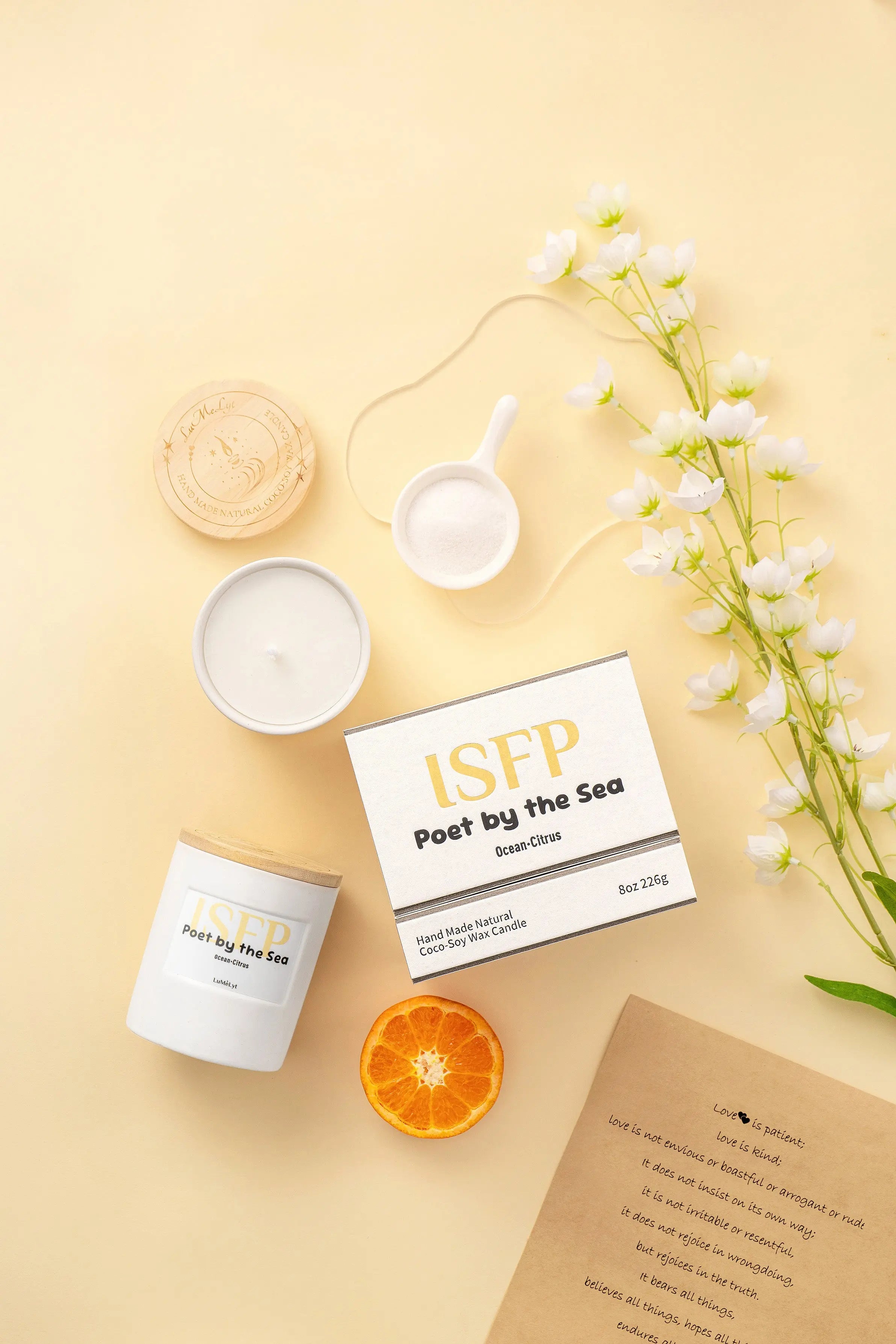 ISFP scented candle – coconut soy wax, MBTI personality gift