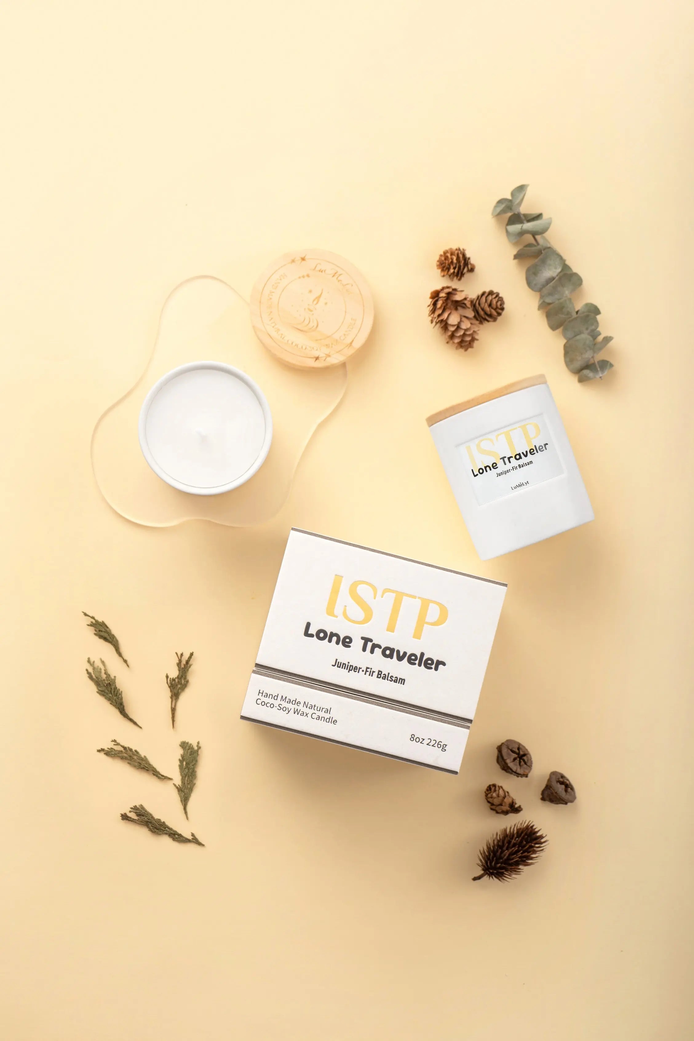 ISTP scented candle – coconut soy wax, MBTI personality gift