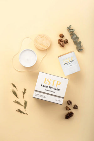 ISTP scented candle – coconut soy wax, MBTI personality gift